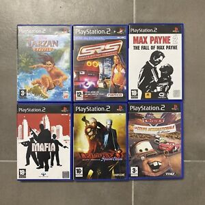SONY PS2 - lot de 6 jeux - Mafia - Max Payne 2 - SRS