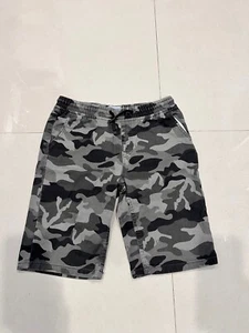 Boy's Kid's Primark Gray Camouflage Camo Cotton Shorts Size 12-13 - Picture 1 of 6