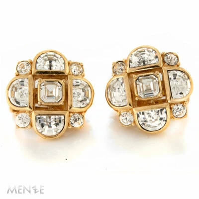 Ohrclips - Ohrringe von Christian Dior mit Kristallen in weiß (22255) - Bild 1 von 4