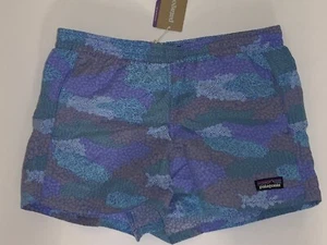 NWT Patagonia Next Wave Youth Girl's Size Large (12) Blue Baggie Shorts 4" - Picture 1 of 3