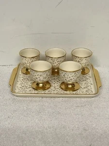 Villeroy & Boch Mettlach Made in France-Saar Wirtschaftsunion Serviertablett & Tassen - Bild 1 von 6