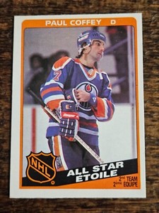 1984-85 O-PEE-CHEE NHL HOCKEY #217 PAUL COFFEY AS2 EDMONTON OILERS