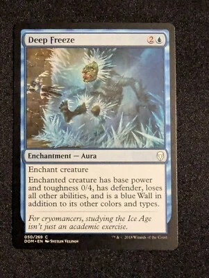 Deep Freeze Magic the Gathering Dominaria Enchantment Aura Common - Image 1 of 2