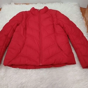 Athletics works Women's Red Puffer Coat Ski Winter Jacket Puffer Sz M - Bild 1 von 8