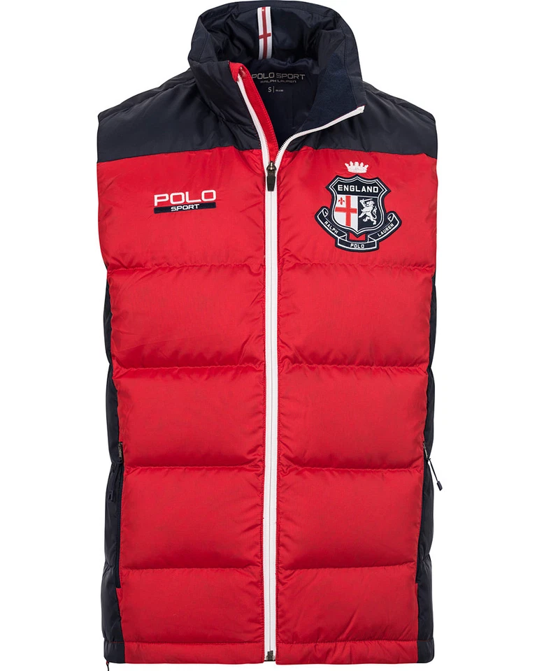 Polo Ralph Lauren 羽绒填充 Puffer 背心马甲世界杯美国意大利拉链夹克 — 第 1/1 张图片