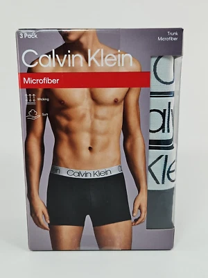 Paquete de 3 baúl de microfibra cromática Calvin Klein negro/azul marino/gris talla XL Foto 1 de 3