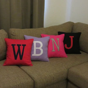 MONOGRAM INITIAL CUSHION COVER - Personalised with your chosen letter/s - Picture 1 of 10
