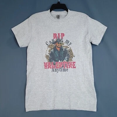 Hank Williams Jr. Valentine Youth Short Sleeve T-Shirt Gray Size M - Image 1 of 4