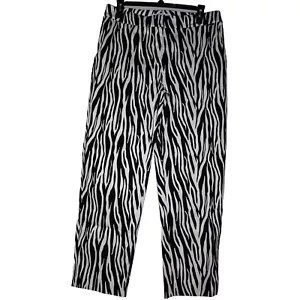 Officecore-SirenBoss-Safari-Preppy-Chic ST.JOHN SPORT Emma Zebra Pantaloni Donna 8 - Foto 1 di 10