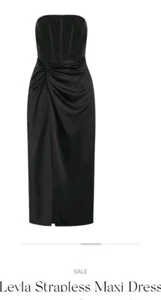 City Chic Xs Formal Black Maxi Leyla Plus Size 14 - Picture 1 of 4