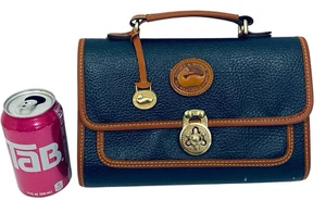 Vintage Dooney & Bourke Handbag Blue Convertible - Missing Shoulder Strap - Picture 1 of 18