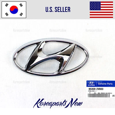 Emblema de grade frontal logotipo "H" 863002V000 ⭐OEM⭐ base Hyundai Veloster 2012-2017 - Imagem 1 de 2