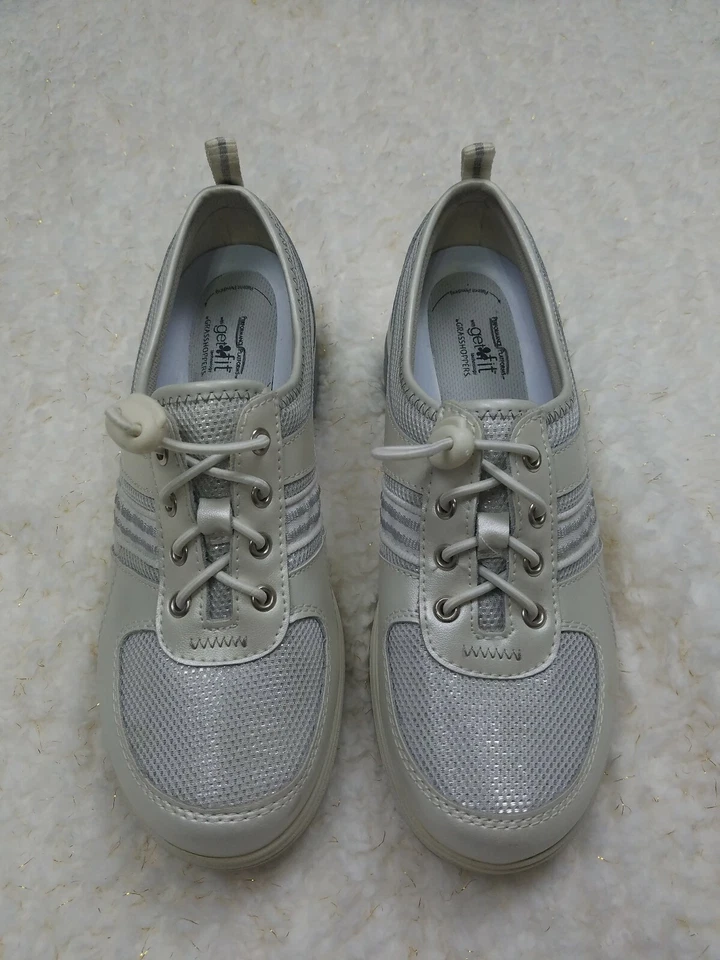 Zapatos para caminar Grasshoppers Get Fit blancos/grises talla 6M usados Foto 1 de 4