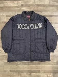 Rocawear Quilted Blue Full Zip Nylon Jacket Men’s 5XL Jay-Z Y2K Hip Hop (F465) - Picture 1 of 9
