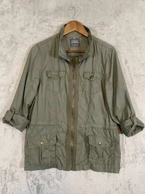 Chaqueta Ashley Outerwear Mujer Talla L Oliva Roll Tab Utilidad Anorak Militar Safari Foto 1 de 4