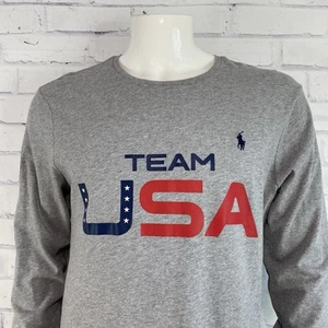 Ralph Lauren Polo Shirt Men's Medium Long Sleeve T-Shirt Olympics 2022 NWT - Picture 1 of 15