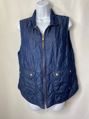 US Polo Association Womens Quilted  Vest Size Large Crest Equestrian Old Money - Image 1 of 4