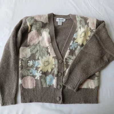JH Collectibles Размер M Кардиган Свитер Шерсть Цветочный Бохо Коттедж Бабушка  - Изображение 1 из 4