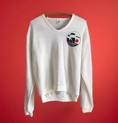 NOS Vintage NEW YORK Rochester V-NECK Sweater 50/50 MENS MEDIUM M 80s Sweatshirt - Image 1 of 4