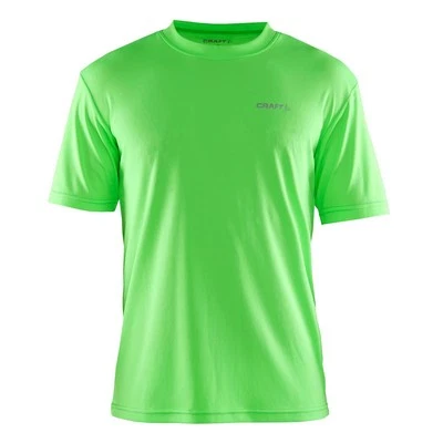 Mens Craft Prime Hi Viz Running High Visibility T-Shirt Top Gecko Green - Image 1 of 2