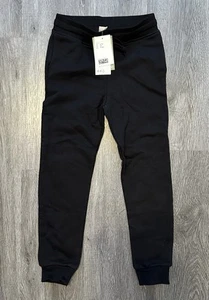 H&M Jogger SweatPants Boys Size 9-10 Black Pull On Elastic Waist NWT - Picture 1 of 3