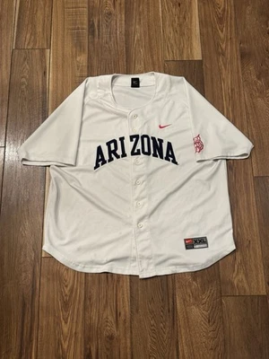 Vintage Arizona Wildcats Nike Baseball Jersey Men’s XXL White Team Stitched NCAA - Image 1 of 4