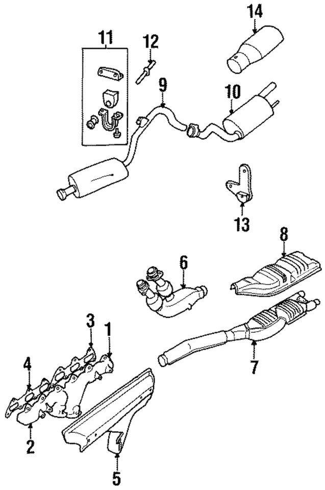 Genuine Jaguar Manifold Gasket EBC11330 - Image 1 of 1