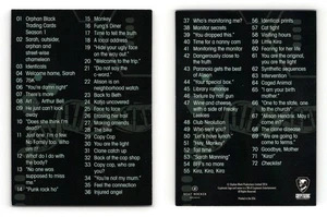 Checklist #72 Orphan Black Season 1 Cryptozoic 2016 Card - Picture 1 of 1