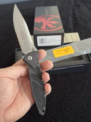 Microtech SOCOM Elite Manual - M390 - Partially Serrated - Box + Papers - Image 1 of 4