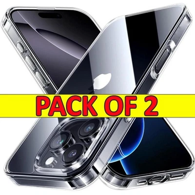 Clear Shockproof Case For iPhone 17 Air/ 16e/ 17 16 15 Pro Max/14 13 12 Pro/XR 4 - Image 1 of 4