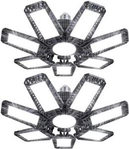 2Pack LED Garage Light 600W 60000LM Deformable Super Bright Shop Ceiling Fixture - Picture 1 of 10