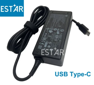 45W 15V 3A USB Type-C HP Chromebook 14A 11A G5 G6 G7 G8 AC Adapter Power Supply - Image 1 of 4