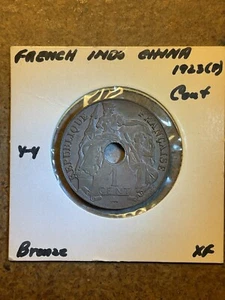1923 French Indo China, bronze 1 cent coin - Picture 1 of 2