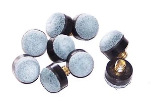 Snooker - Pool Screw in Cue Tips 10mm - Leather Sft Tips (Bags of 10/25/50/75/10 - Picture 1 of 6