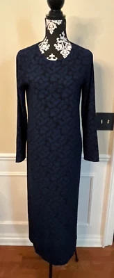 Elizabeth and James Button Back Long Sleeve Maxi Dress Blue/Black Floral Size XS - Image 1 of 4