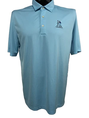 GREG NORMAN ML75 Polo Para Hombres Grande Azul Golf Tiburón NJ Golf PlayDry Absorción Foto 1 de 4