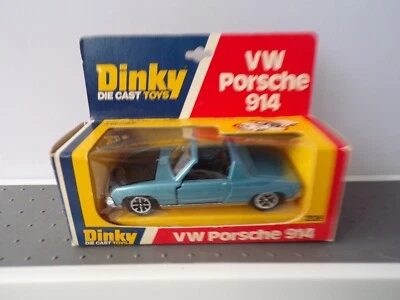 Dinky Toys 208 raro preto cor interior versão VW Porsche 914 carro na caixa - Imagem 1 de 4