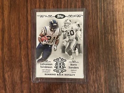 2007 Topps Running Back Royalty LaDainian Tomlinson/Barry Sanders #RBR-TS - Image 1 of 2