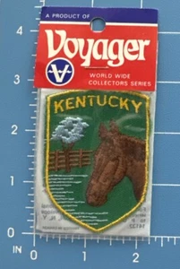VINTAGE VOYAGER STATE PATCH *KENTUCKY* BLUEGRASS DERBY HORSE WILDCATS BRAND NEW - Picture 1 of 3