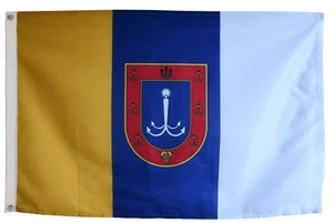 Bandera del óblast de Odesa con ojales - Hecha a mano en el Reino Unido - Imagen 1 de 8