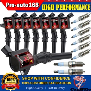 8X Ignition Coil Pack and Iridium Spark Plug For Ford F-150 4.6L 5.4L V8 DG508 - Picture 1 of 15