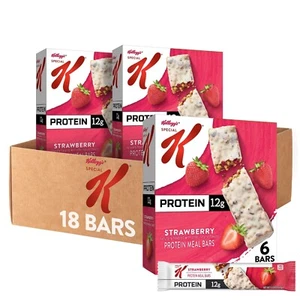 Kellogg's Special K Protein Meal Bars, 12g Protein, Meal Replacement, Strawberry - Picture 1 of 7