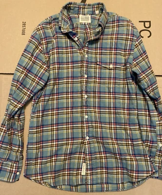 Jack Robie Made In USA Multicolored Flannel Button Up Shirt MISSING ONE BUTTON M - Image 1 of 4