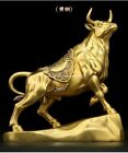 13'' classical furniture decorate statue brass crafts Fortunes bull market ox