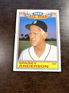 ⚾️ TOPPS 1986 MLB Card SPARKY ANDERSON 1985 All-Star Detroit Tiger C14 - Picture 1 of 12