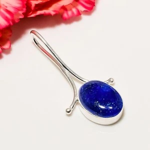 Lapis Lazuli Gemstone 925 Sterling Silver Jewelry Pendant, Designer Pendant - Picture 1 of 4