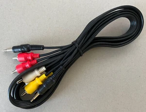 3,5 mm 1/8" macho con 3 compuestos RCA macho 5' - audio video AV cable TV VCR - Imagen 1 de 4