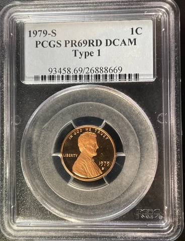 1979 S 1C PCGS PR69 RD DCAM Type 1 Lincoln Memorial Cent Proof Cover