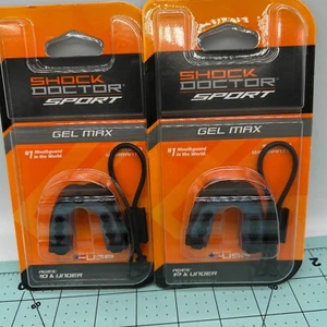 2 Shock Doctor Gel Max Mouthguard for Football, Basketball, Hockey, 10 & Under - Picture 1 of 6