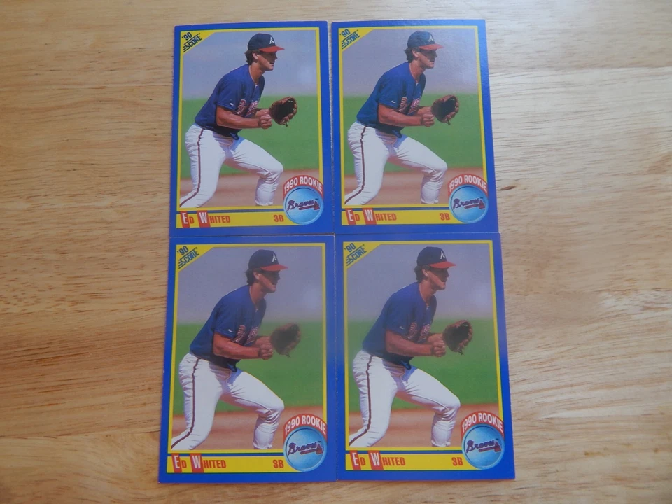 ED WHITEN #644 - ROOKIE - LOT OF 4 - 1990 SCORE BASEBALL CARDS - Image 1 of 1